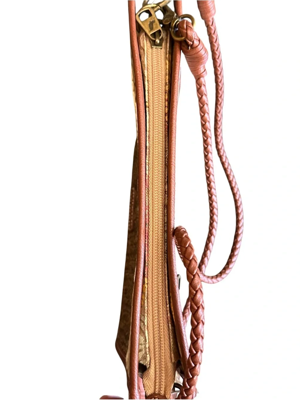 Sakroots Artist Circle Brown Woven Straw Ratan Jute Crossbody Bag NEW